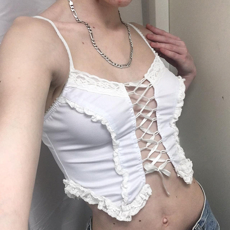 New American Pure Desire Irregular Strap Tank Top For Women - Elevate Your Wardrobe with Every Thread