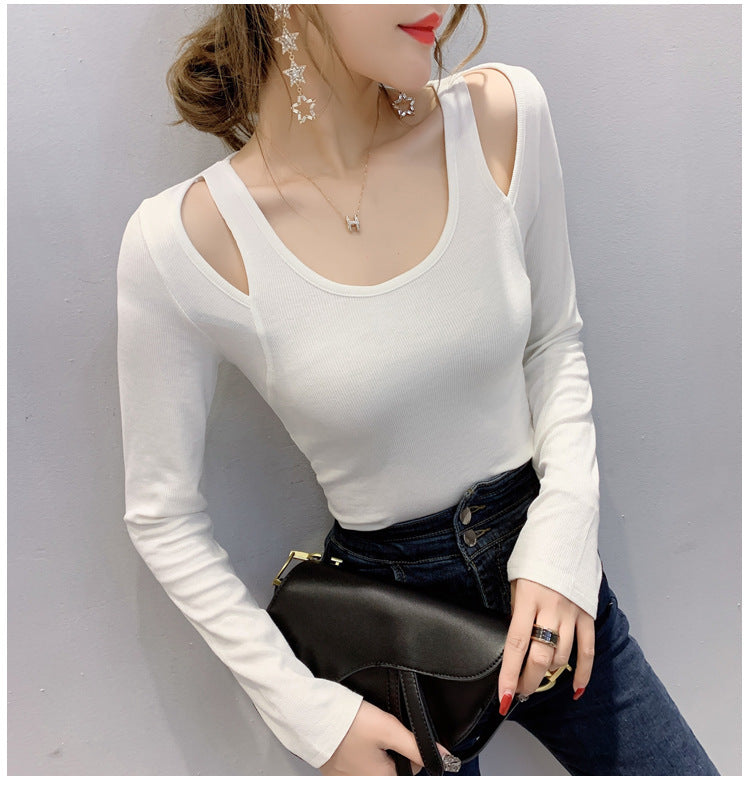 Round Neck T Shirt Trendy Womens Simple Bottoming Shirt