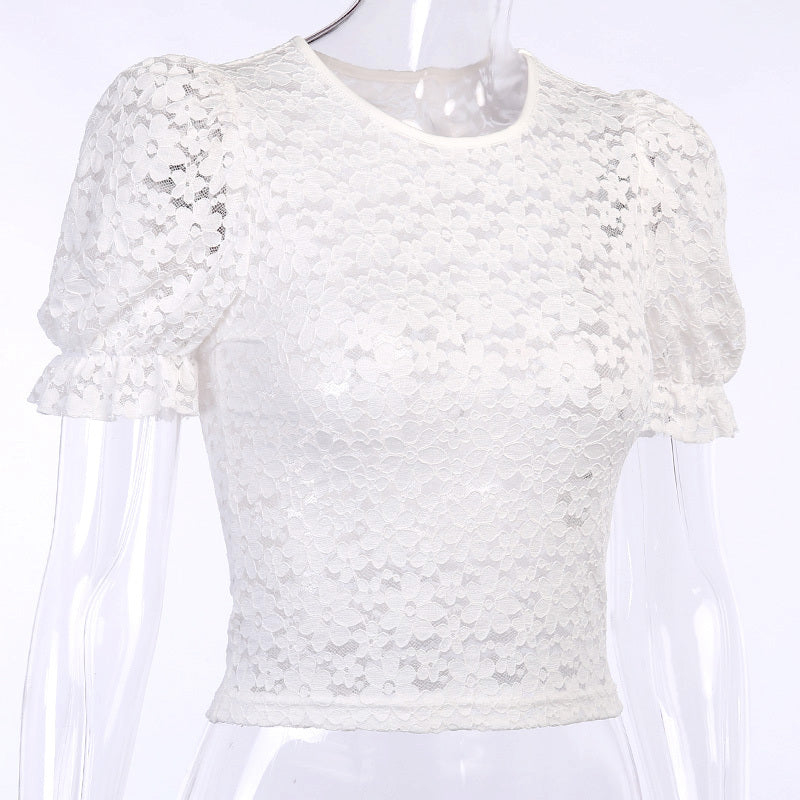 Women's Lace Shirt T-shirt Top - Elevate Your Wardrobe with Every Thread