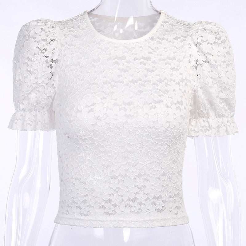 Women's Lace Shirt T-shirt Top - Elevate Your Wardrobe with Every Thread