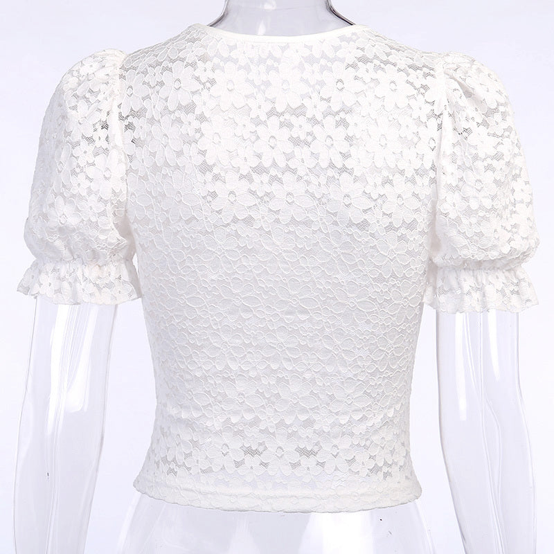 Women's Lace Shirt T-shirt Top - Elevate Your Wardrobe with Every Thread