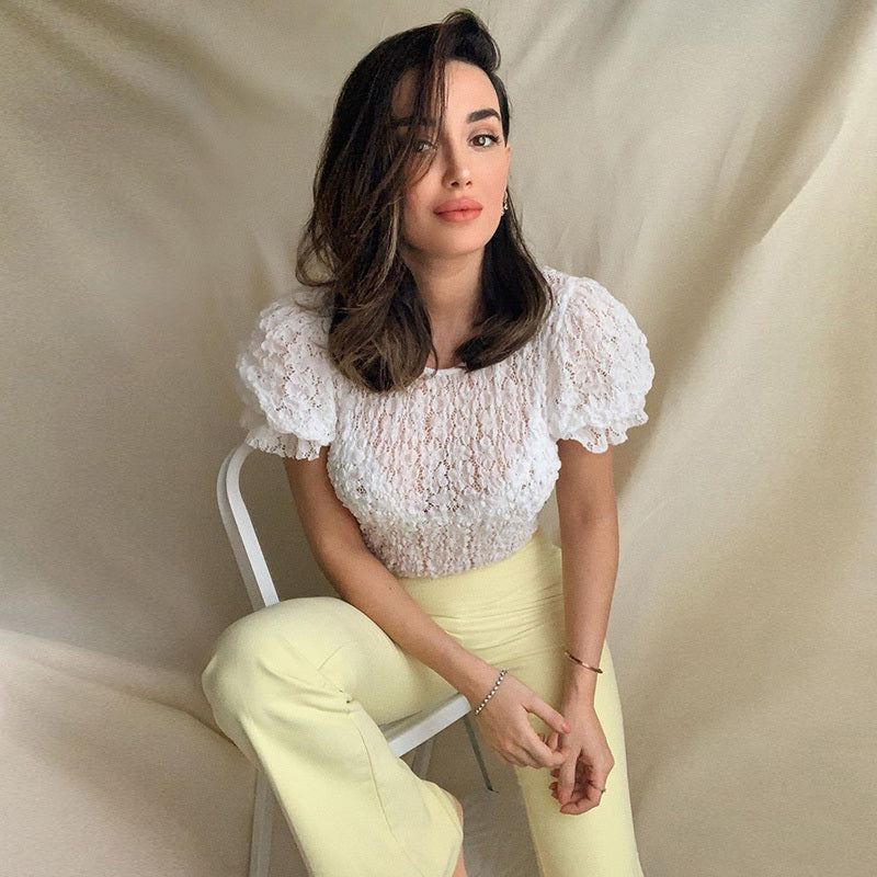 Women's Lace Shirt T-shirt Top - Elevate Your Wardrobe with Every Thread