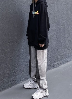 Casual Trousers With Waist Stitching Straight Thin Pant