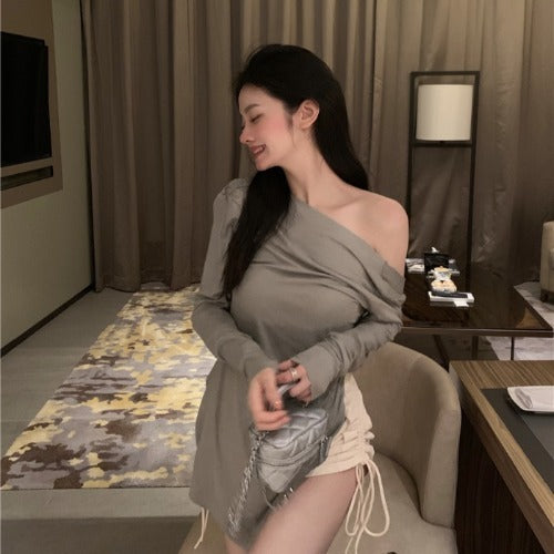 One Shoulder Irregular T-shirt Women''s Summer - Elevate Your Wardrobe with Every Thread