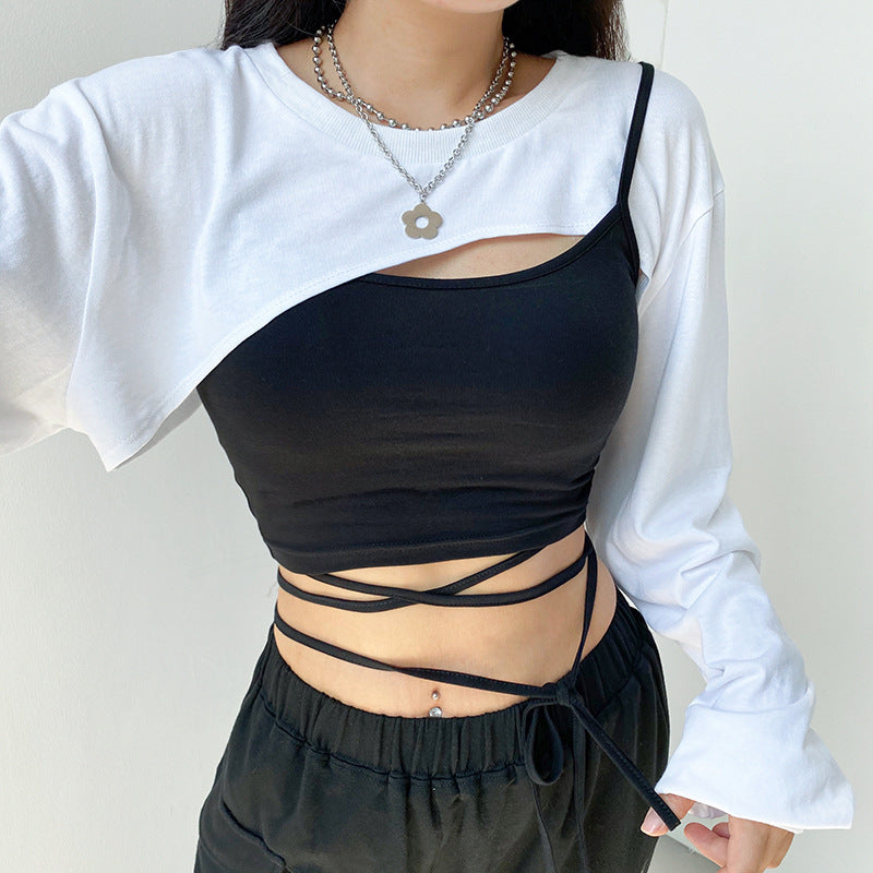 Fake Two T-Shirts With Straps - Elevate Your Wardrobe with Every Thread