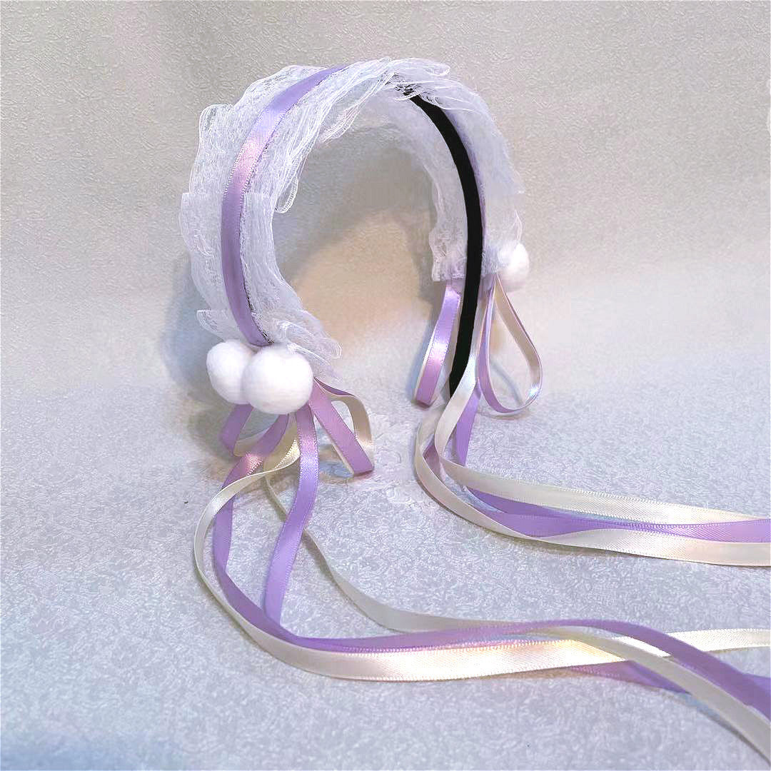 Hairdressing Lace Bowknot Hair Band