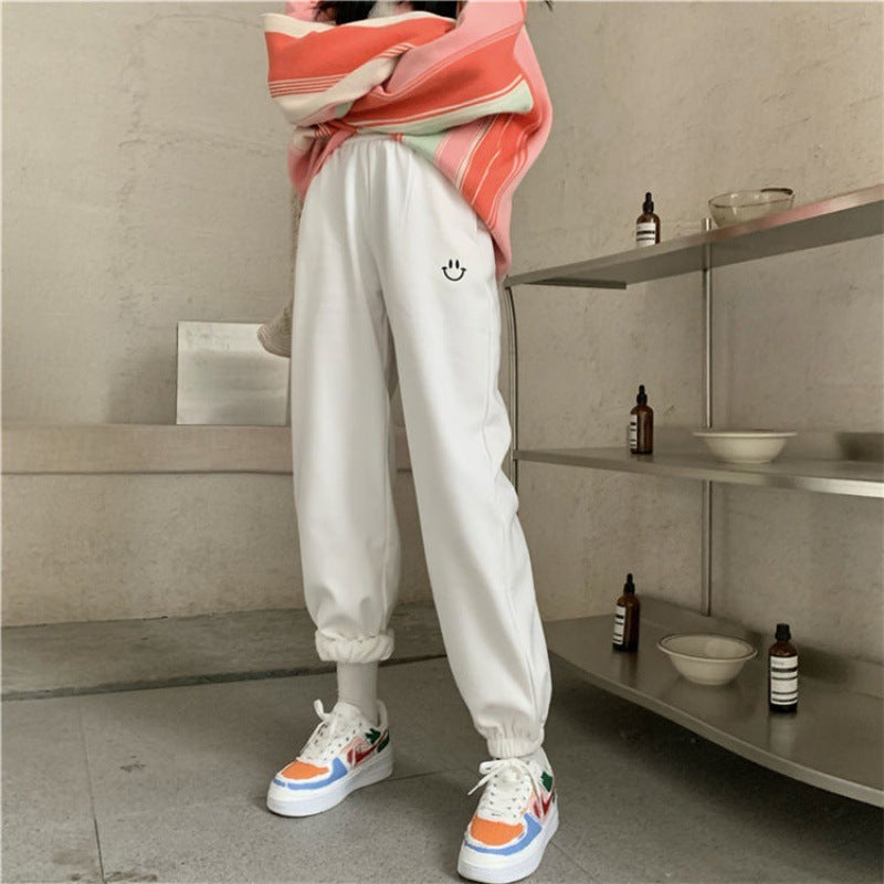 High waist slimming embroidered feet all-match pant sports - Elevate Your Wardrobe with Every Thread