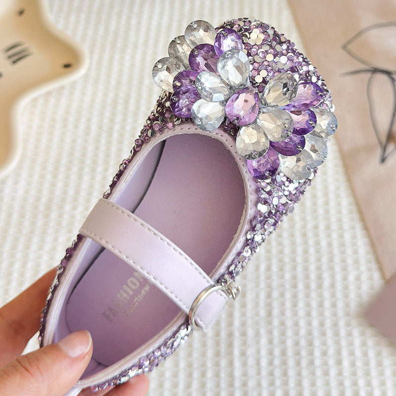 Girls' Glass Light Diamond Shoes Performance