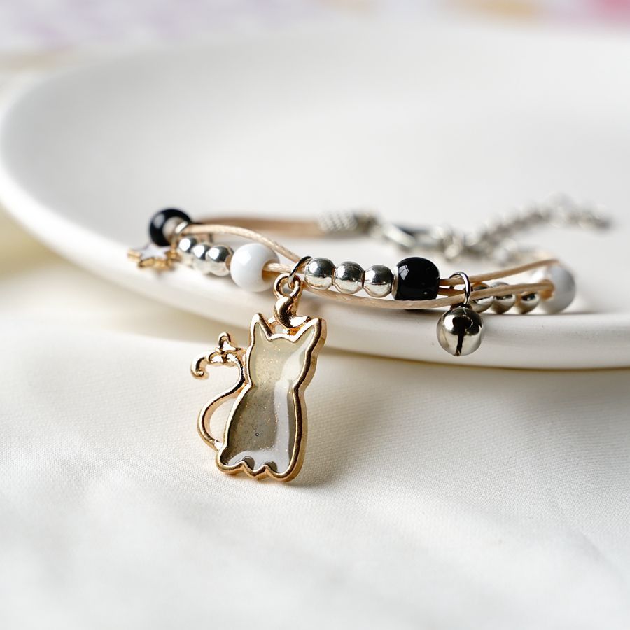 Women's Multicolor Kitten Couple's Best Friend Bracelet