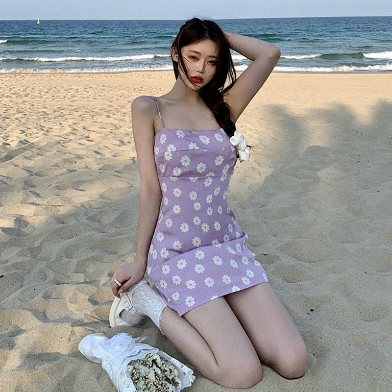 New Sexy Inside Floral Suspender Dress Women''s High Waist - Elevate Your Wardrobe with Every Thread