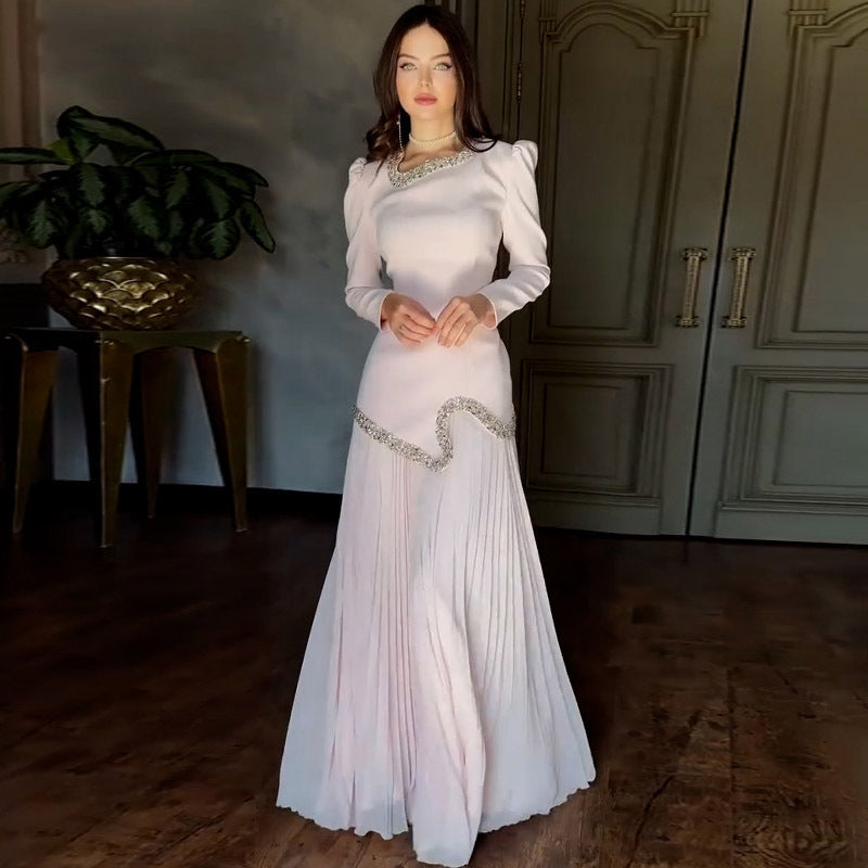 Niche Pleated Party Banquet Sequins Dress - Elevate Your Wardrobe with Every Thread