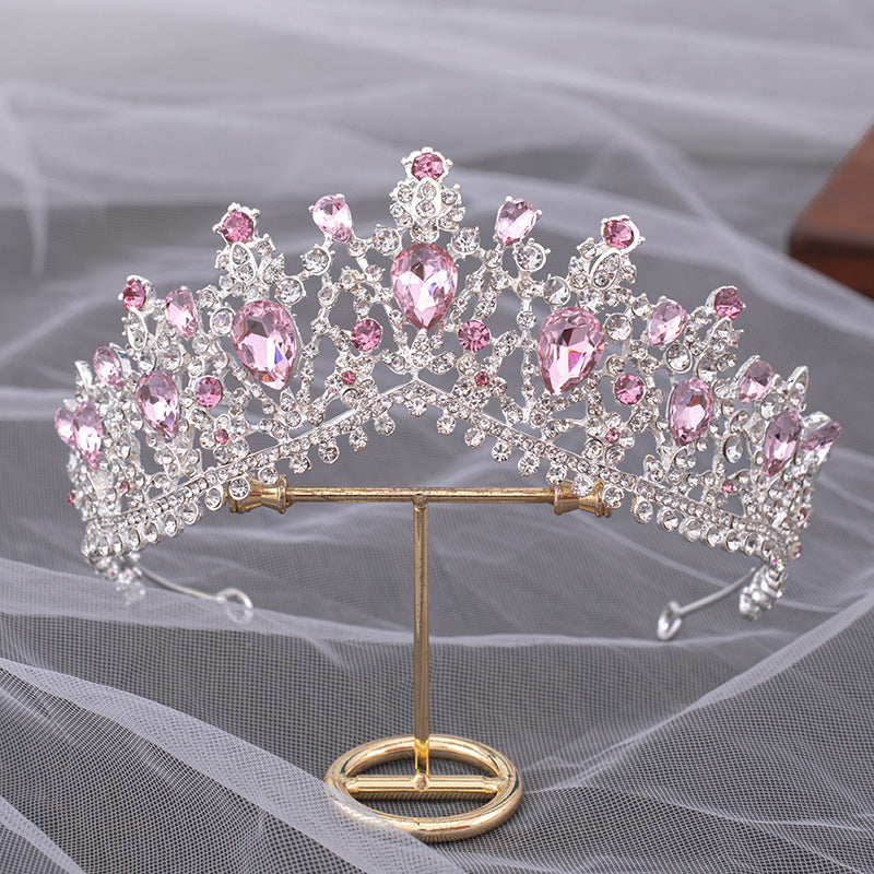 Ladies Baroque Rhinestone Crown Hair Band
