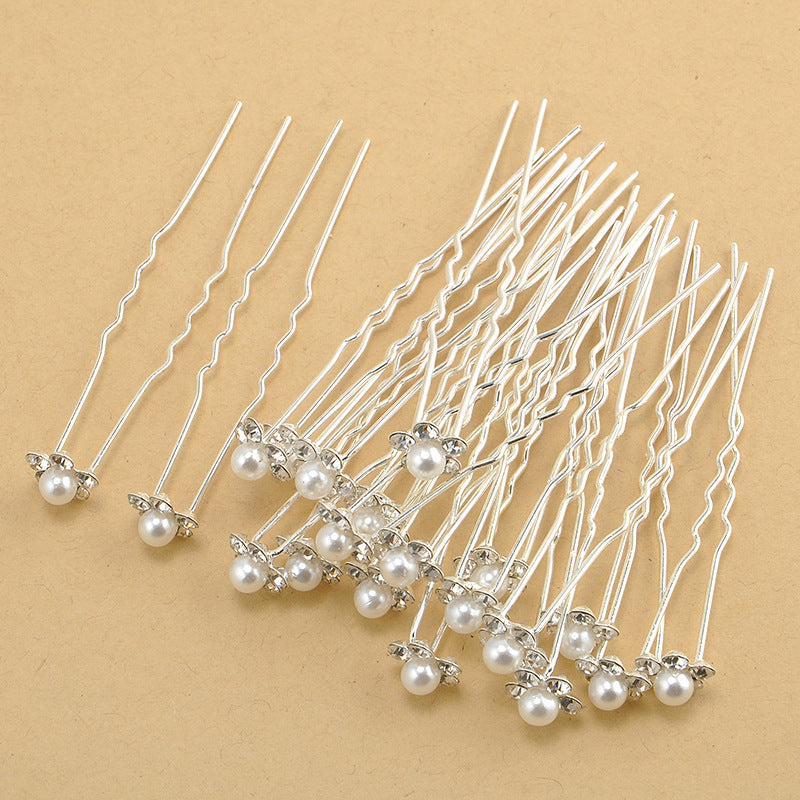 Bridal Hairpin Accessories Coil Hair Pearl Flower Headdress