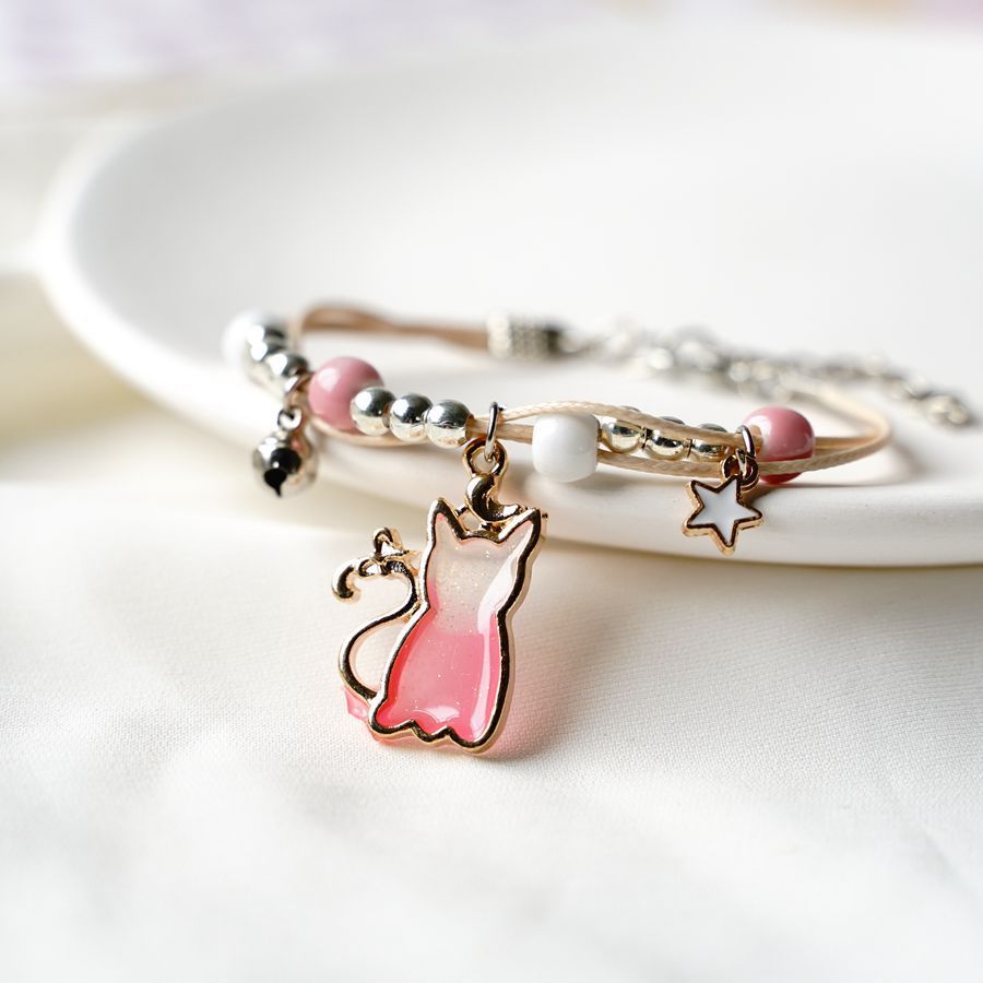 Women's Multicolor Kitten Couple's Best Friend Bracelet