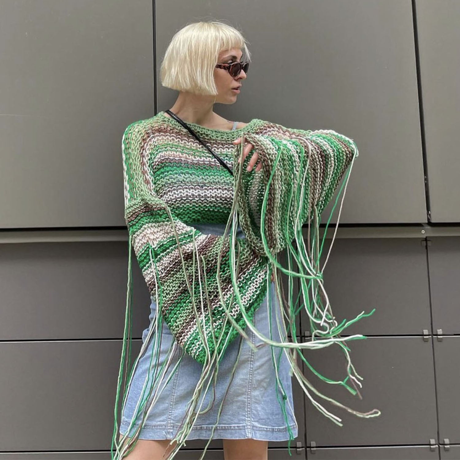 Best Selling Women's Clothes Rainbow Tassel Vacation Style Loose Sweater - Elevate Your Wardrobe with Every Thread