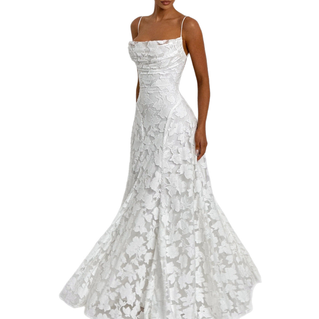 Slim-fit Sling Backless Lace Up Design Dress - Elevate Your Wardrobe with Every Thread