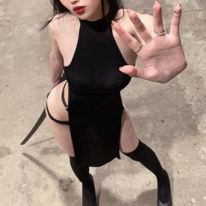 Super Hot Demon Girl Sleeveless Hipless Dresses Tide