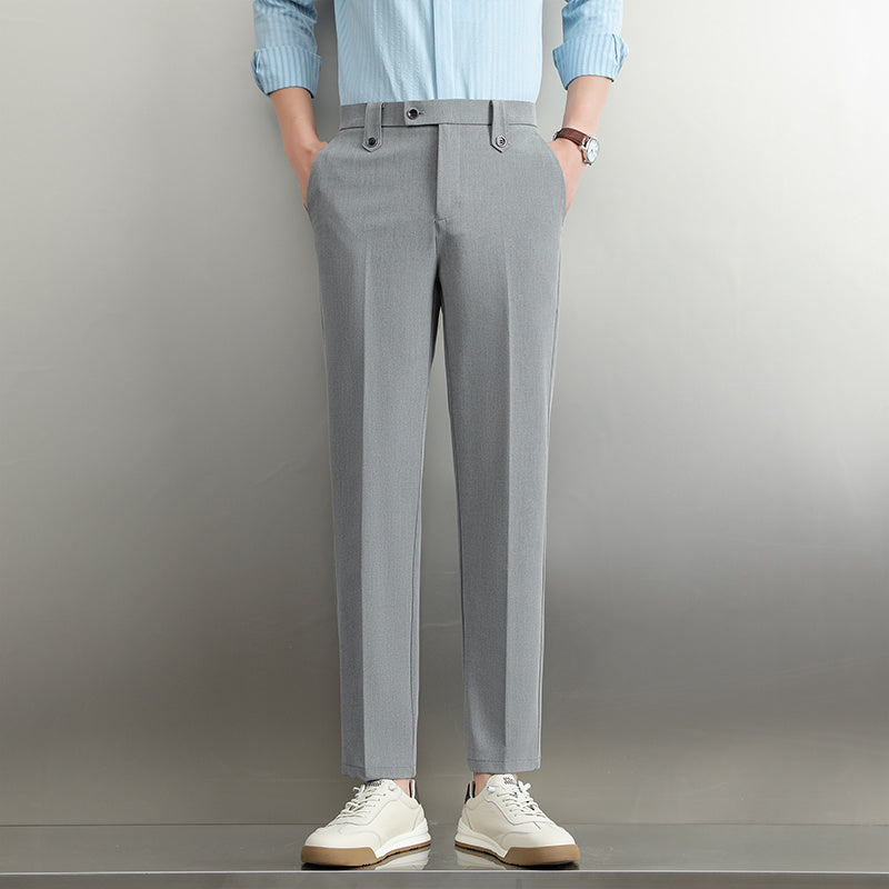 Simple Suit Pants Men's Loose Straight Business Trousers