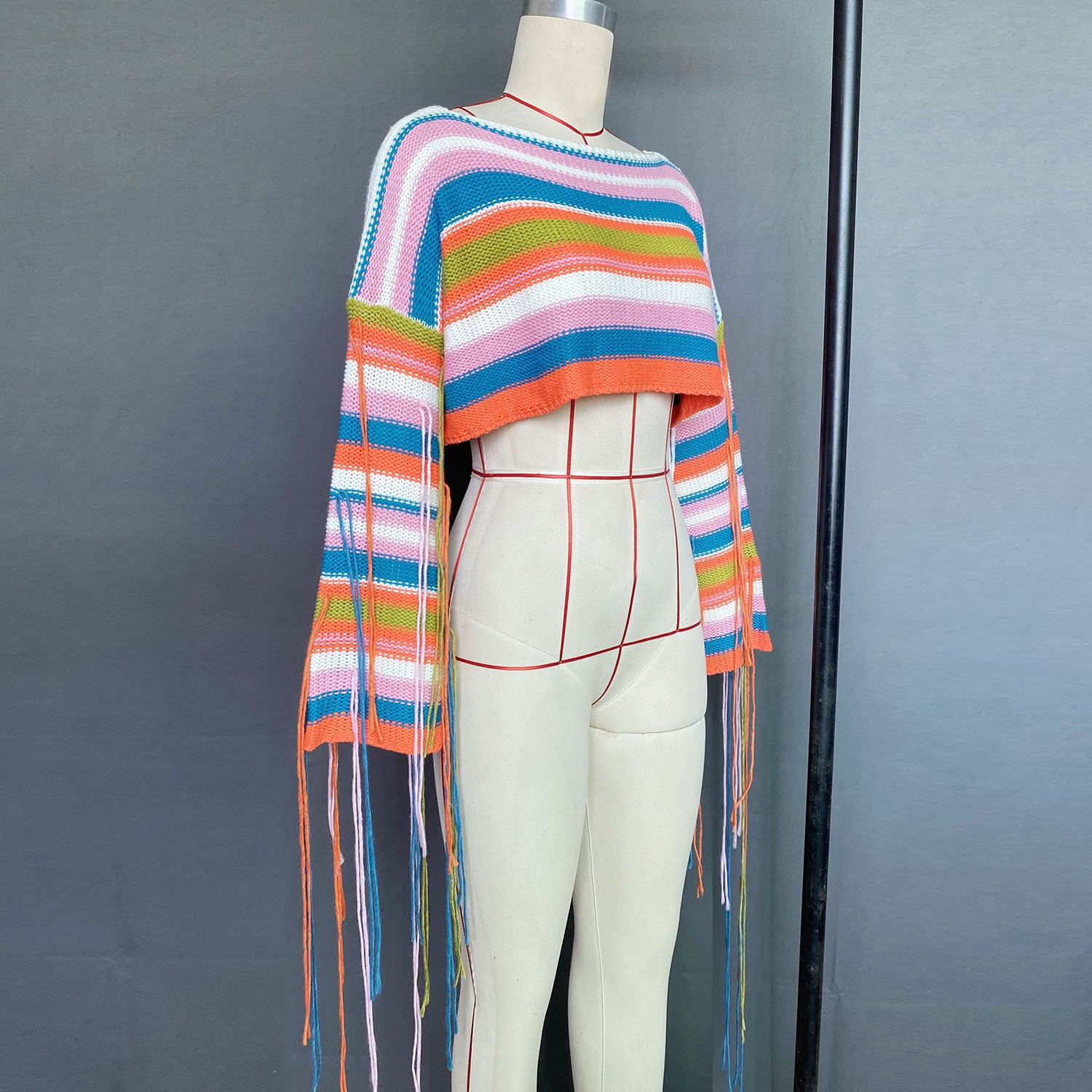 Best Selling Women's Clothes Rainbow Tassel Vacation Style Loose Sweater - Elevate Your Wardrobe with Every Thread