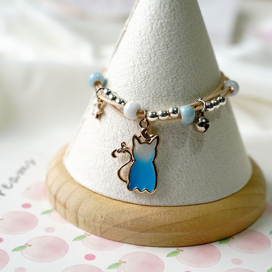 Women's Multicolor Kitten Couple's Best Friend Bracelet