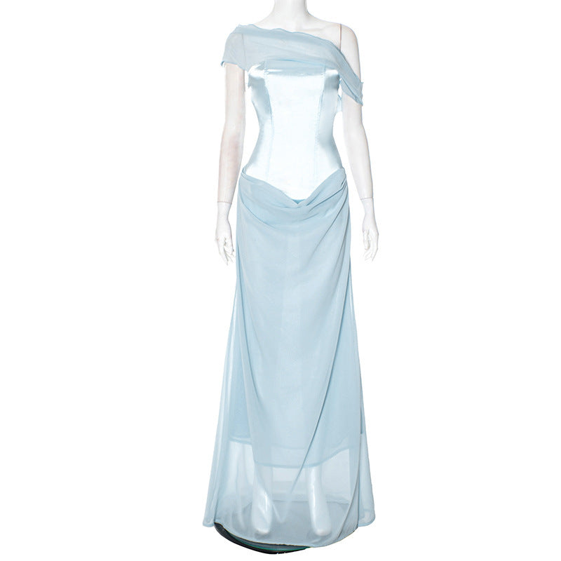 Crossbody Sleeveless Fishtail Party Dress - Elevate Your Wardrobe with Every Thread