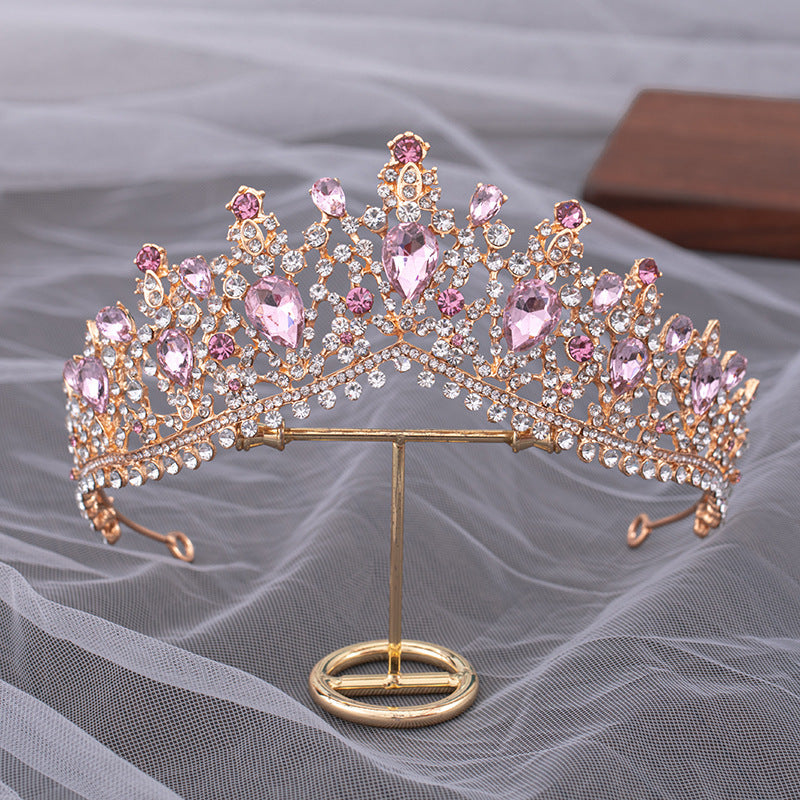 Ladies Baroque Rhinestone Crown Hair Band