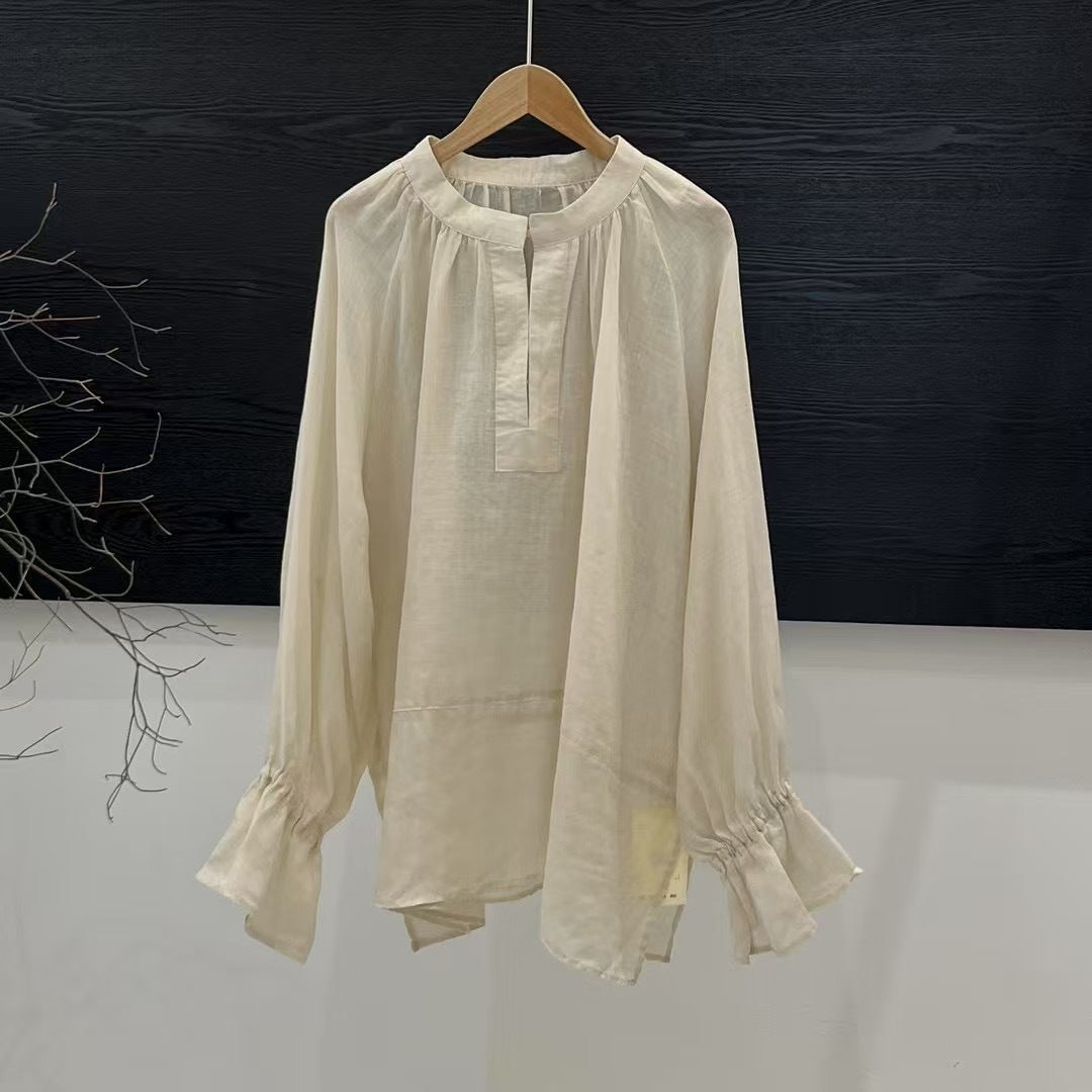 Design Sense Elegant Long Sleeve Blouse All-match Shirt