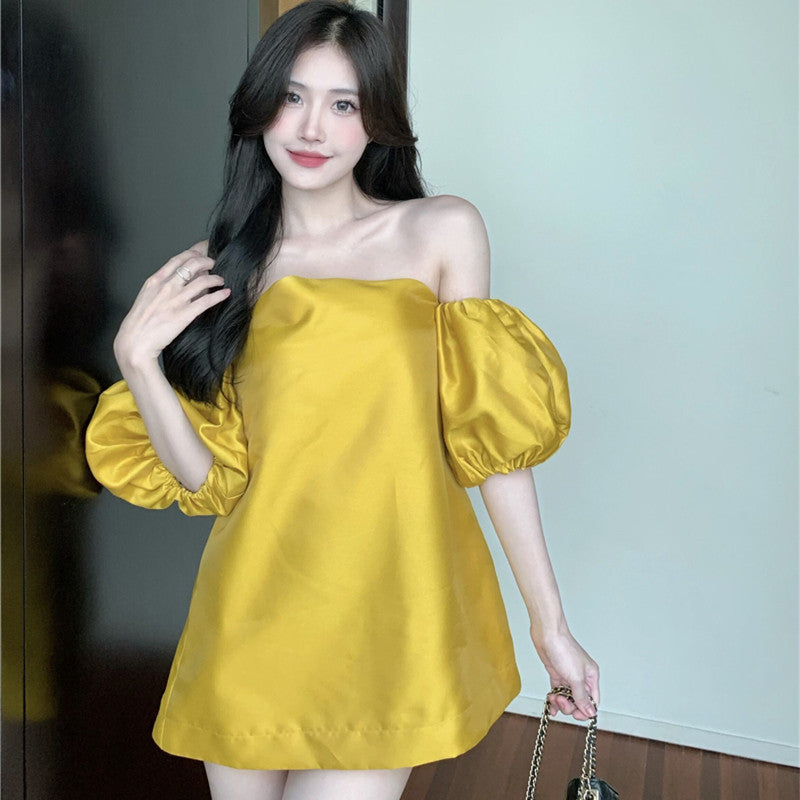 Off Shoulder Bubble Sleeve Shirt Women''s Summer French - Elevate Your Wardrobe with Every Thread