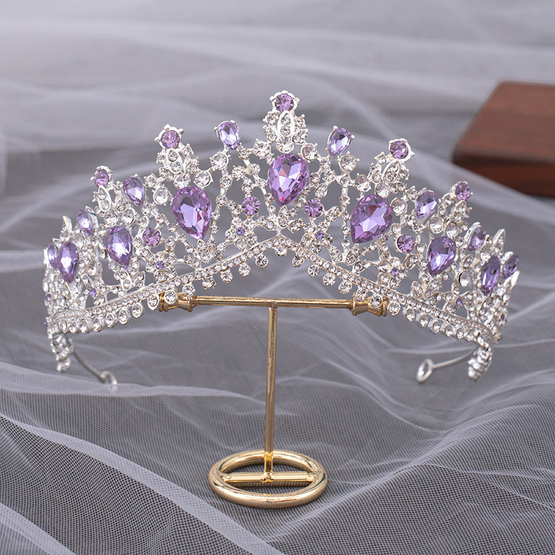 Ladies Baroque Rhinestone Crown Hair Band
