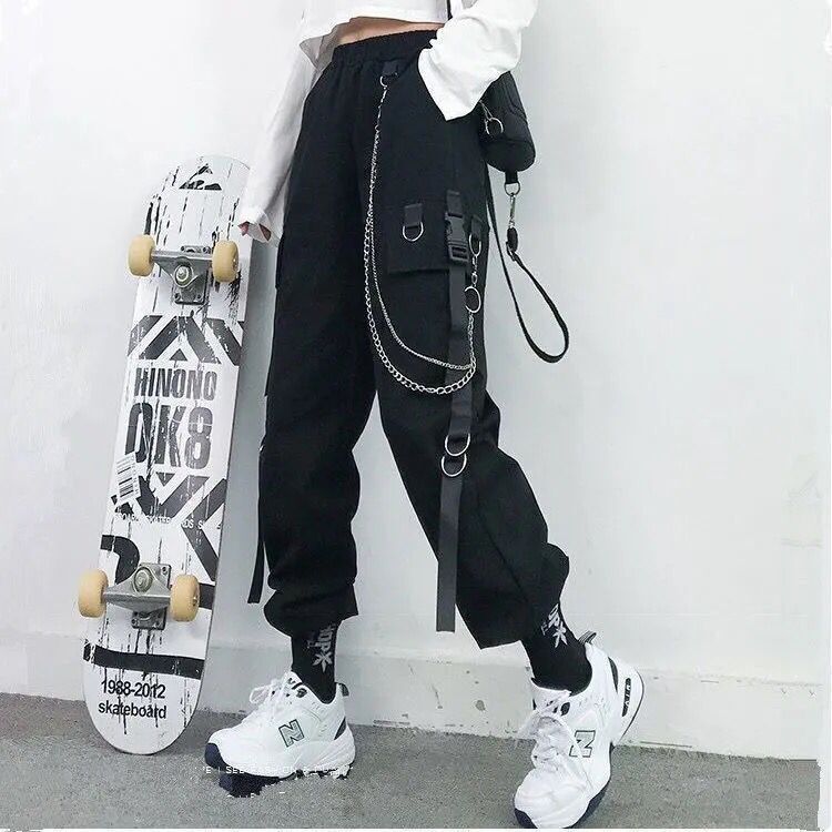 Women Cargo Pants Harem Pants Fashion Punk Pockets Jogger - Elevate Your Wardrobe with Every Thread