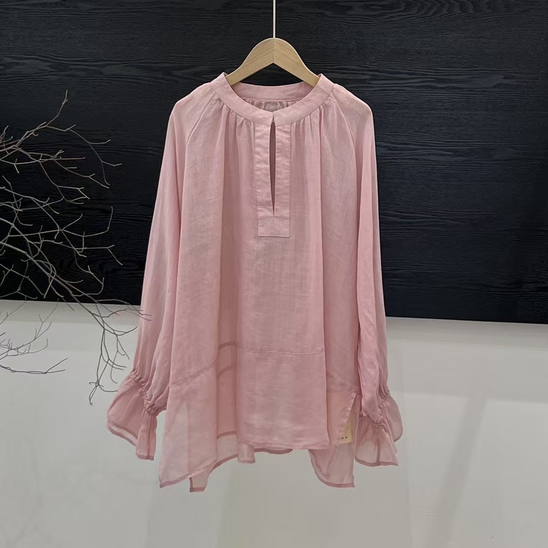 Design Sense Elegant Long Sleeve Blouse All-match Shirt