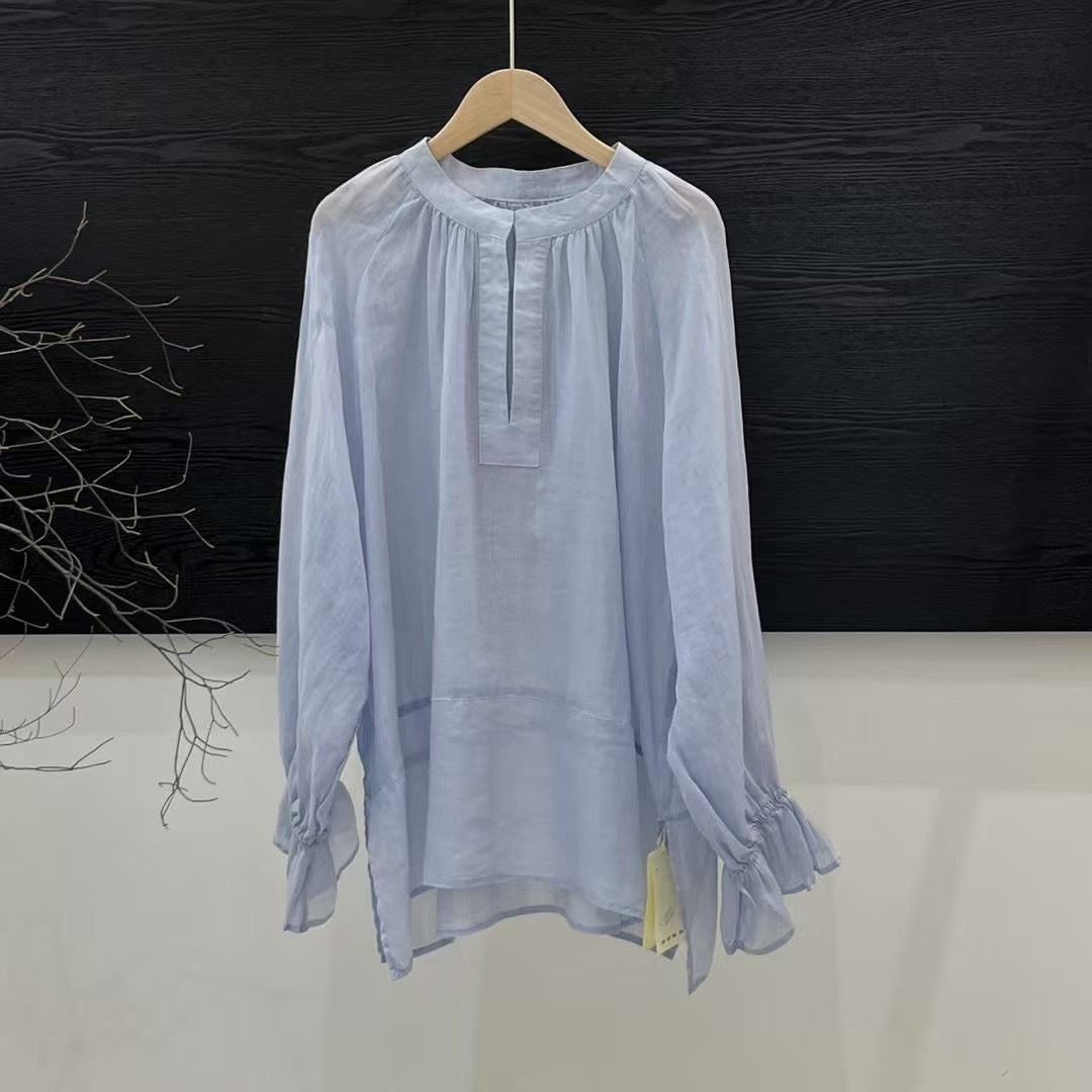 Design Sense Elegant Long Sleeve Blouse All-match Shirt