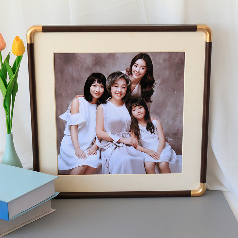 New Chinese Round Corner Photo Frame Retro Ornaments