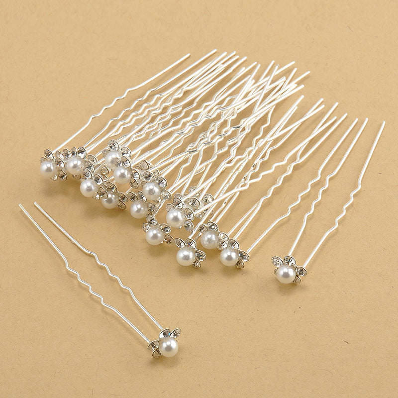 Bridal Hairpin Accessories Coil Hair Pearl Flower Headdress
