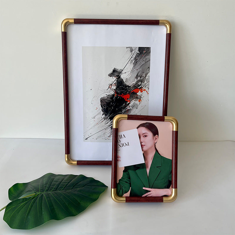 New Chinese Round Corner Photo Frame Retro Ornaments