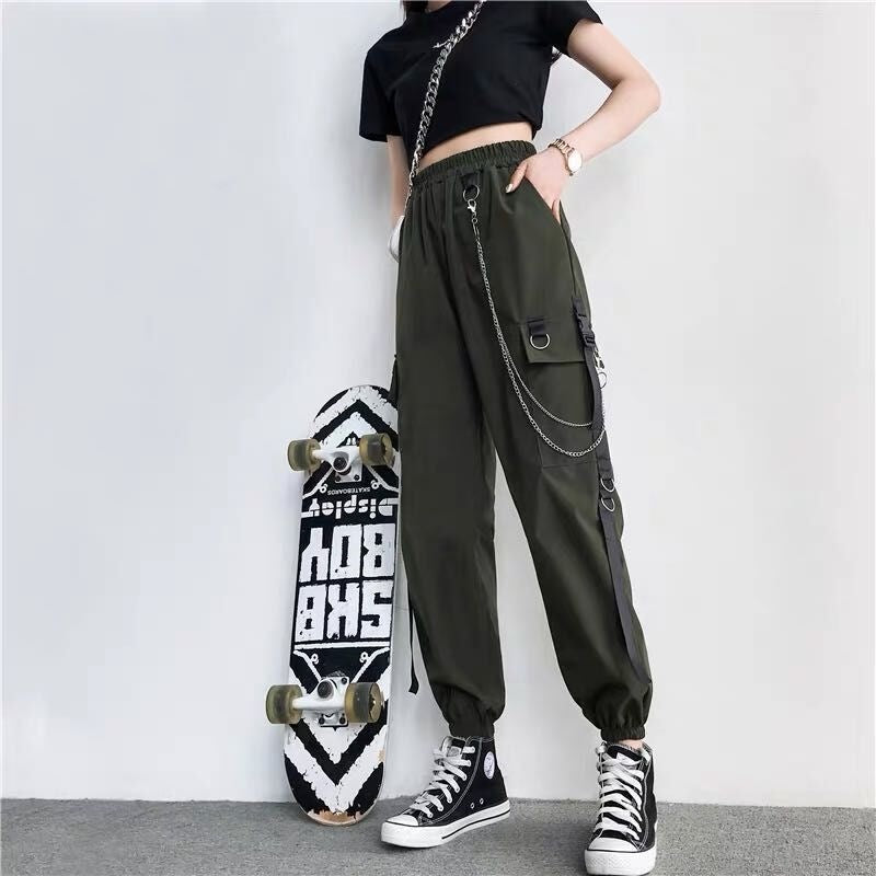 Women Cargo Pants Harem Pants Fashion Punk Pockets Jogger - Elevate Your Wardrobe with Every Thread