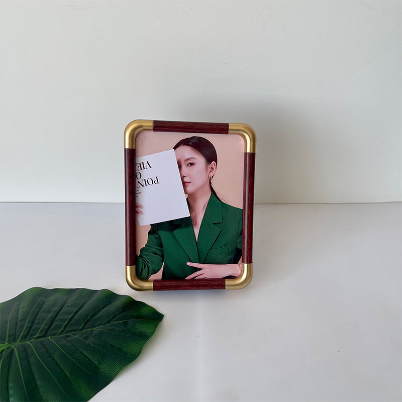 New Chinese Round Corner Photo Frame Retro Ornaments