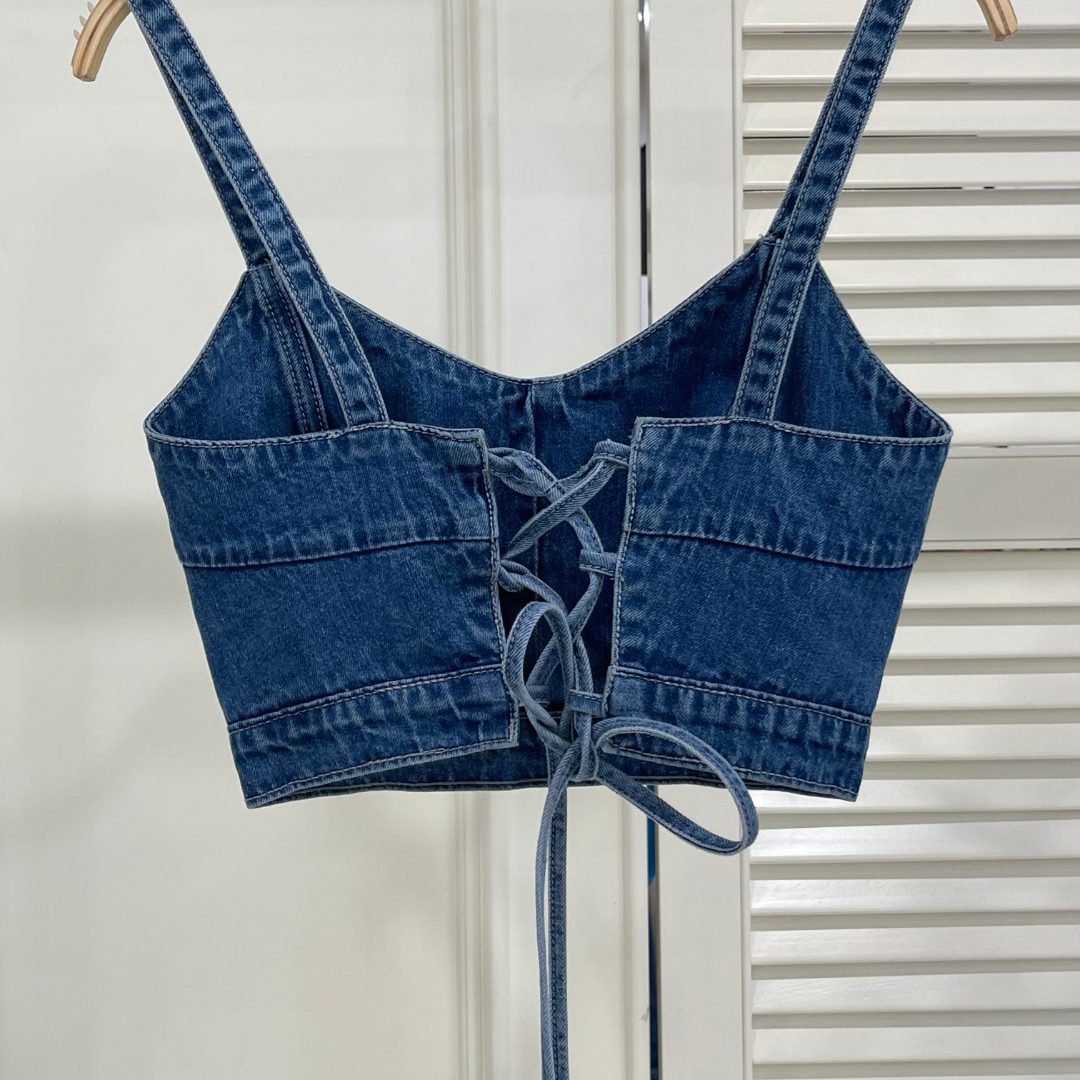 Versatile Short Denim Suspender Tank Top For Women - Elevate Your Wardrobe with Every Thread
