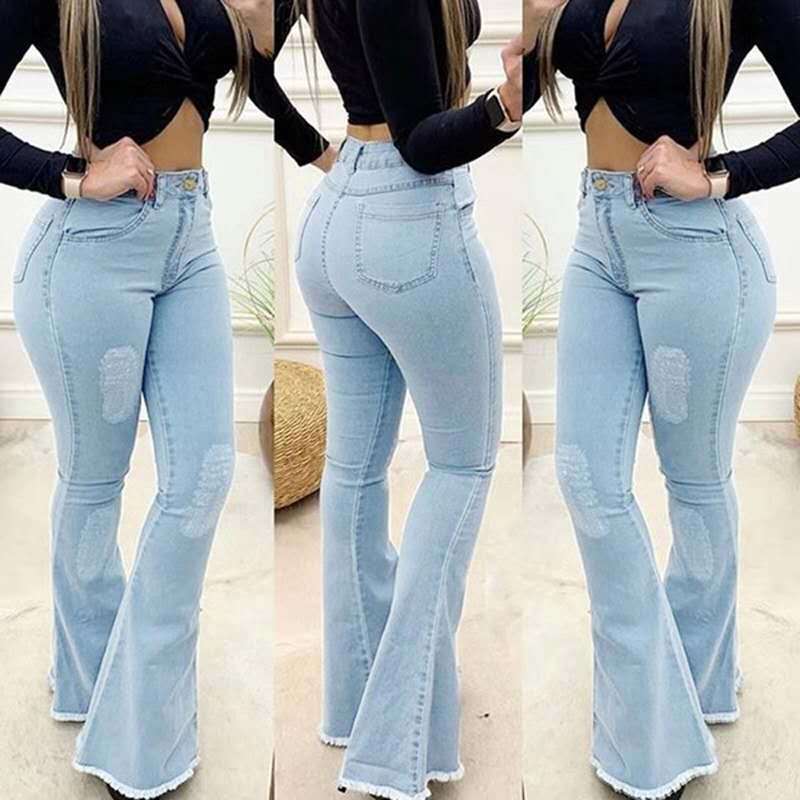Women Fashion Elastic Ladies Jeans Pants - Elevate Your Wardrobe with Every Thread