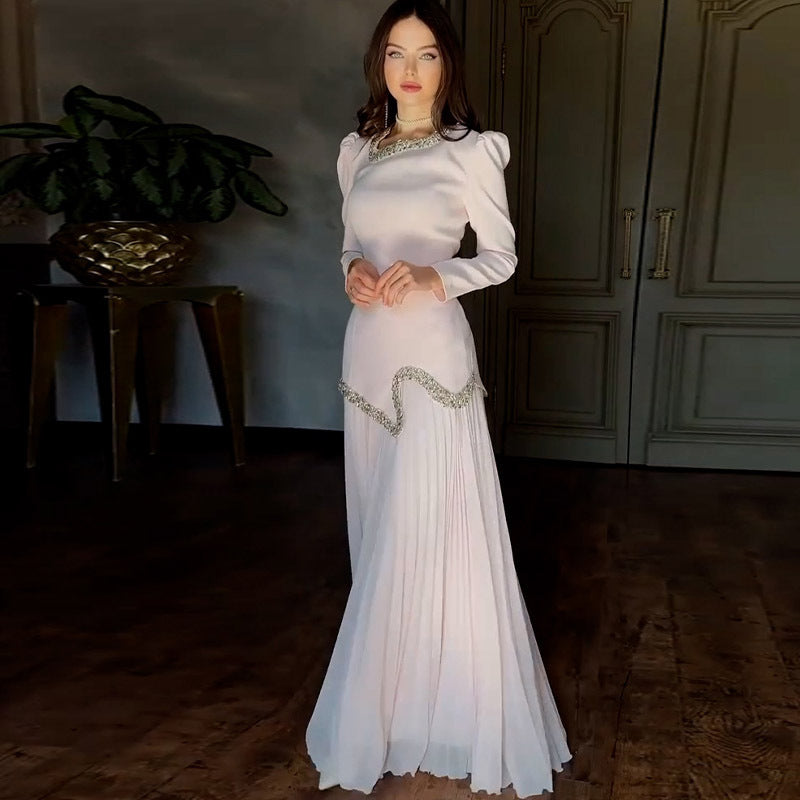 Niche Pleated Party Banquet Sequins Dress - Elevate Your Wardrobe with Every Thread