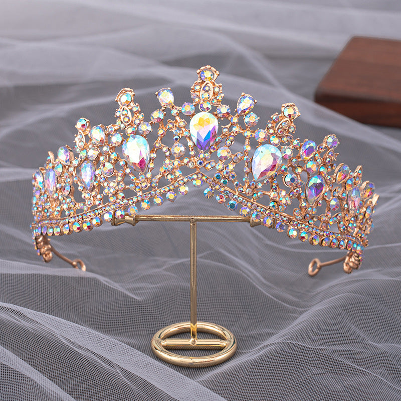 Ladies Baroque Rhinestone Crown Hair Band