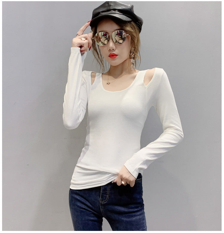 Round Neck T Shirt Trendy Womens Simple Bottoming Shirt