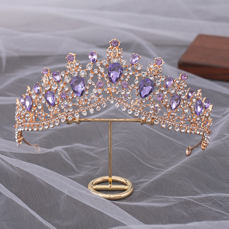 Ladies Baroque Rhinestone Crown Hair Band