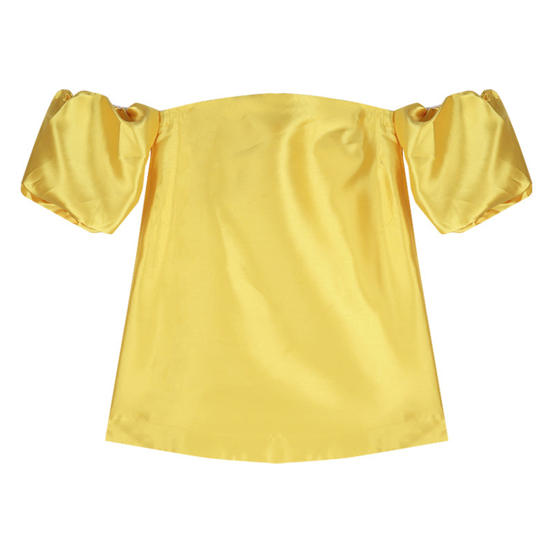 Off Shoulder Bubble Sleeve Shirt Women''s Summer French - Elevate Your Wardrobe with Every Thread