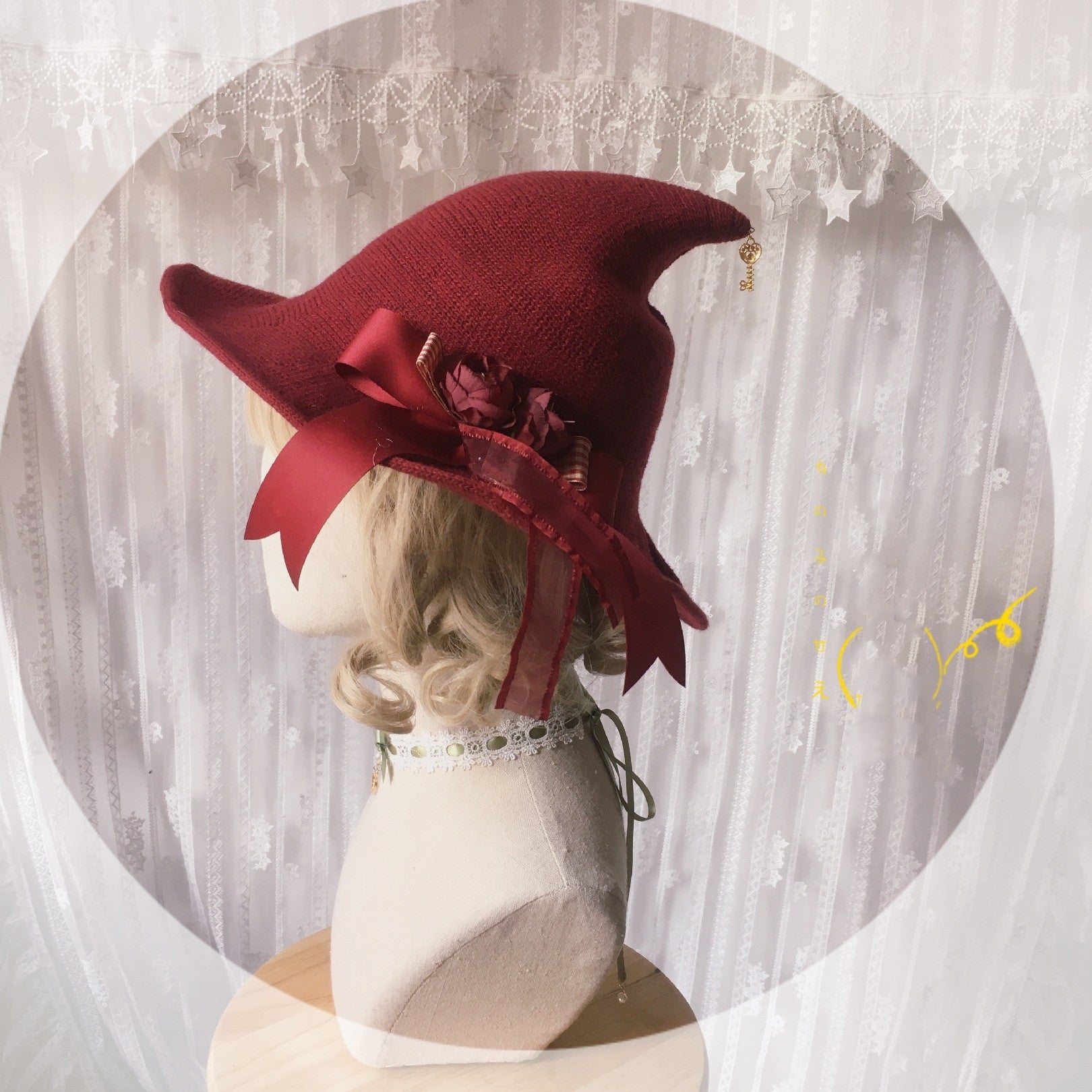 Element Witch Hat Daily Lolita Style Knitted Witch Hat
