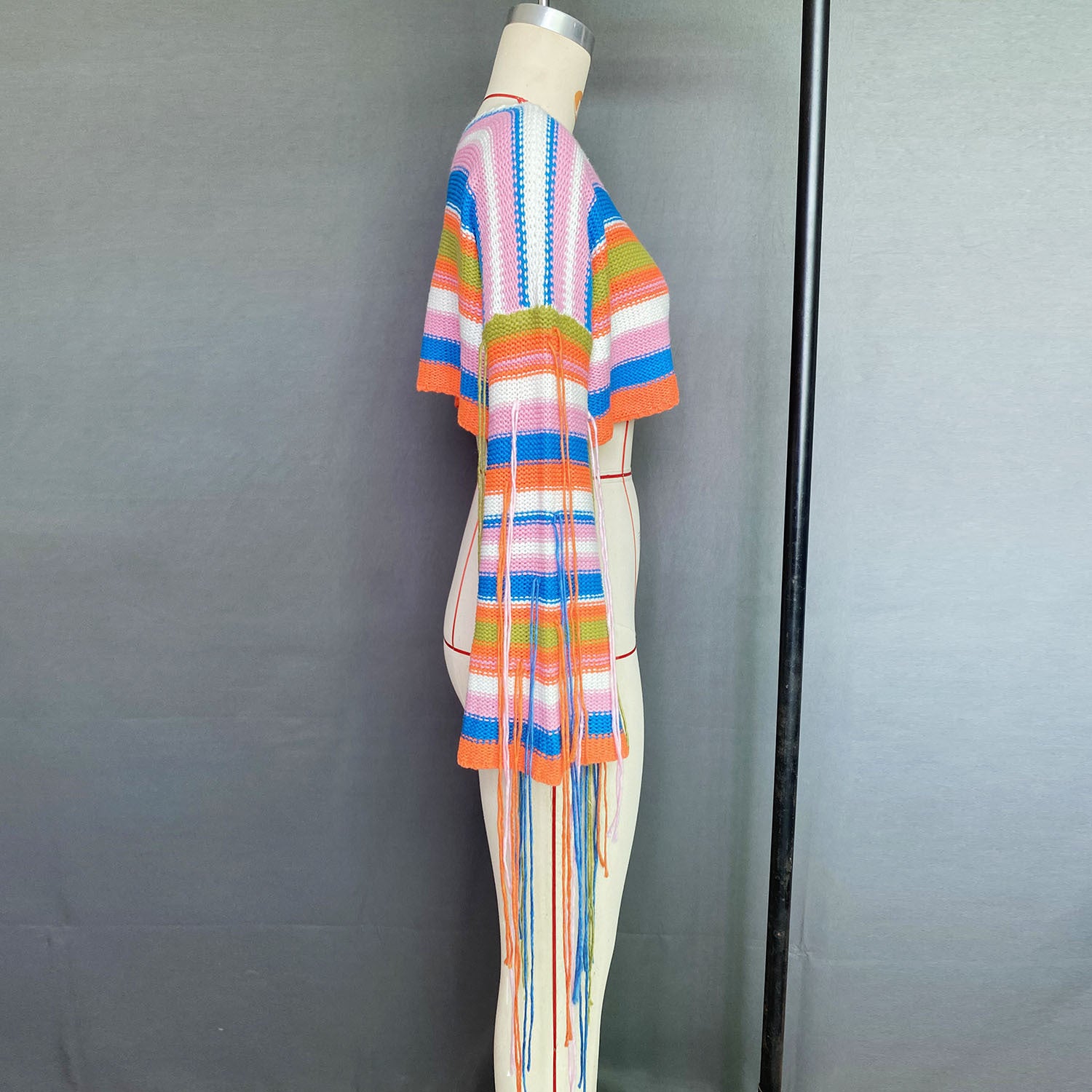 Best Selling Women's Clothes Rainbow Tassel Vacation Style Loose Sweater - Elevate Your Wardrobe with Every Thread
